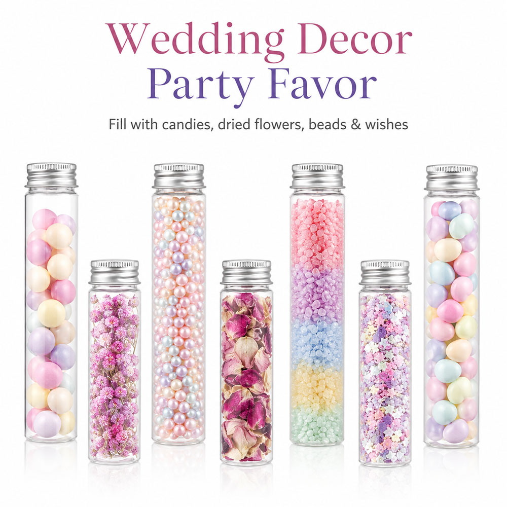 20pcs 50ml/100ml Clear Flat Tu - Wedding Decoration Supply 评论和价格