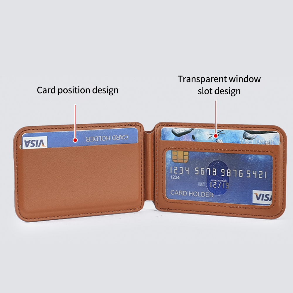 Luxury Leather Magnetic Wallet - Place Card Holder 评论和价格