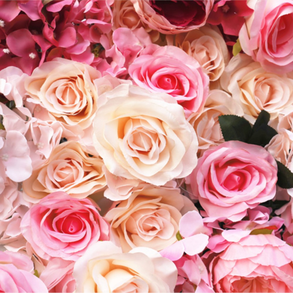 Uflower 5D Gradient Rose Artif - Wedding Backdrop Curtain 评论和价格