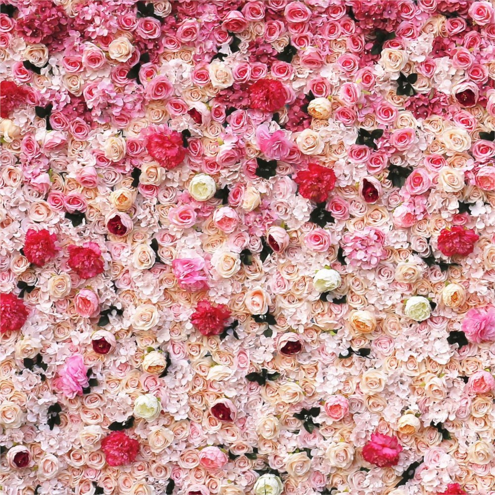 Uflower 5D Gradient Rose Artif - Wedding Backdrop Curtain 评论和价格