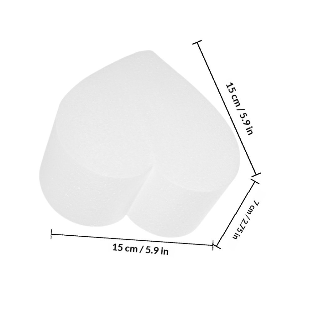 4Pcs Heart Foam Cake Dummy Cak - Wedding Decoration Supply 评论和价格