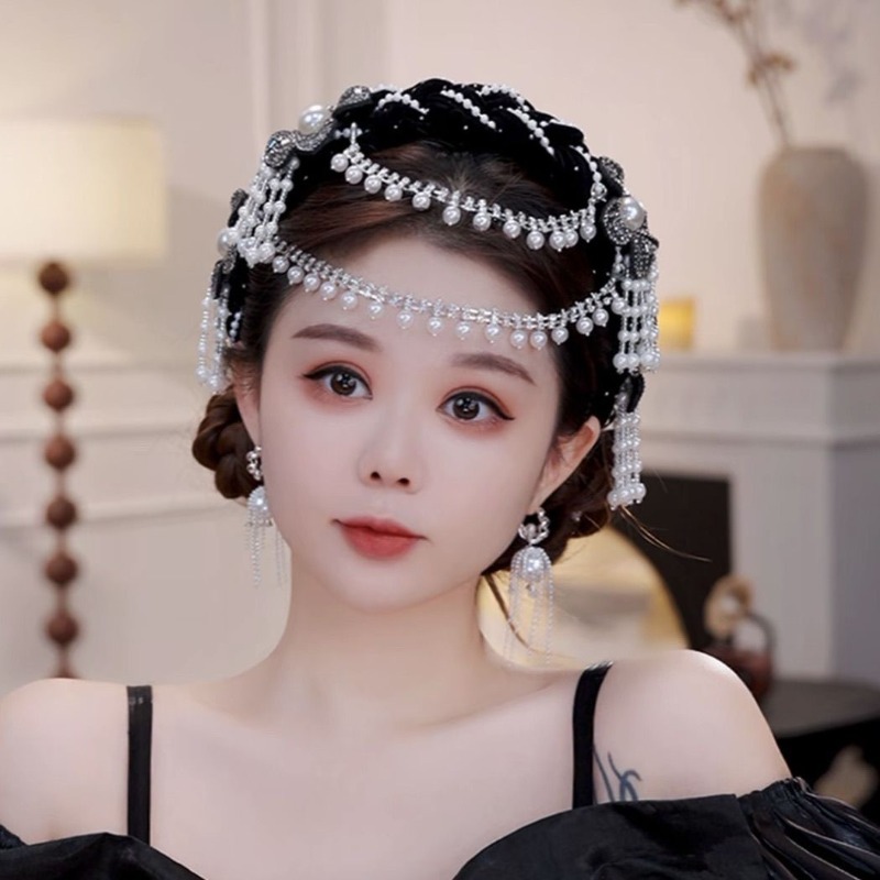 Ethnic Floral Velvet Headband  - Good Floral & Wedding Decor Supply Photos 评论和价格