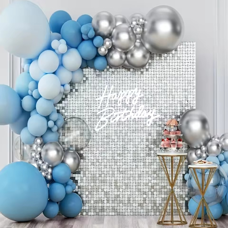 1/2/6/10PCS Silvery/Golden/Bla - Wedding Backdrop Curtain 评论和价格