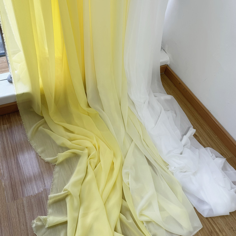 White Yellow Chiffon Fabric Br - Wedding Backdrop Curtain 评论和价格