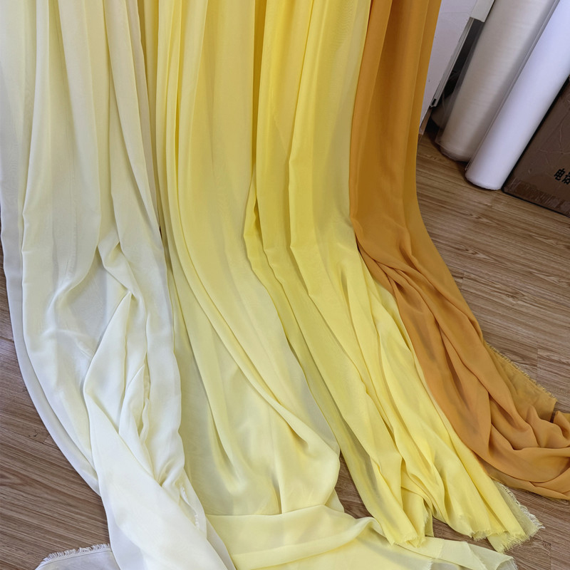 White Yellow Chiffon Fabric Br - Wedding Backdrop Curtain 评论和价格