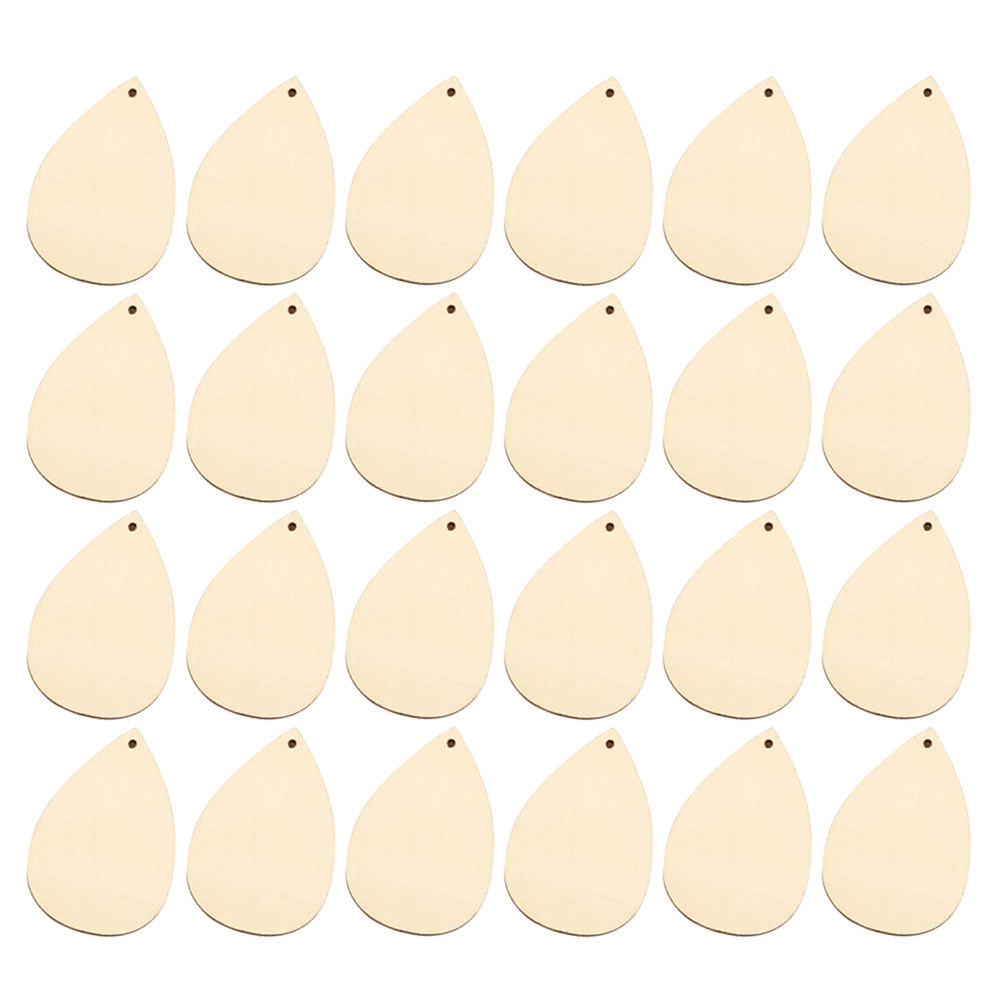50Pcs Water Drop Wooden Blanks - Wedding Decoration Supply 评论和价格