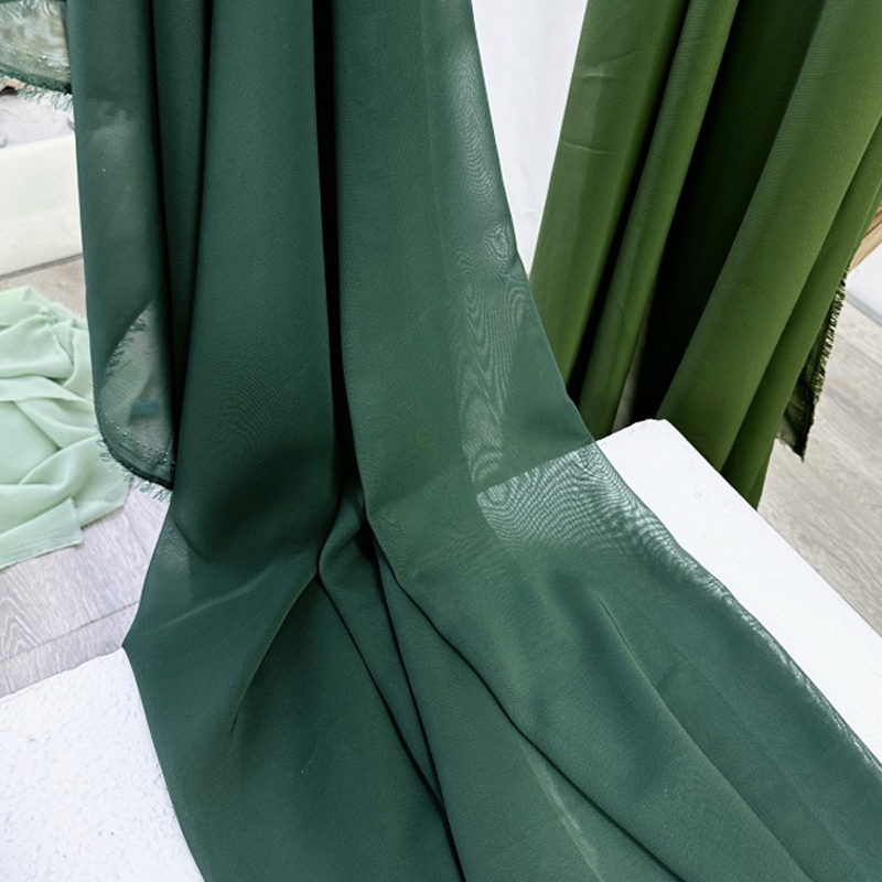 Olive Avocado Green Chiffon Fa - Wedding Backdrop Curtain 评论和价格