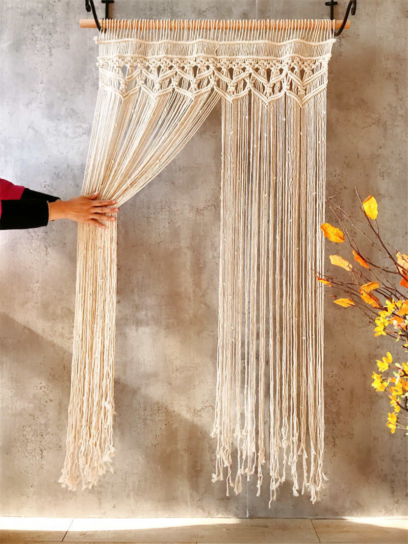 Hand-woven Bohemia Macrame Cot - Wedding Backdrop Curtain 评论和价格