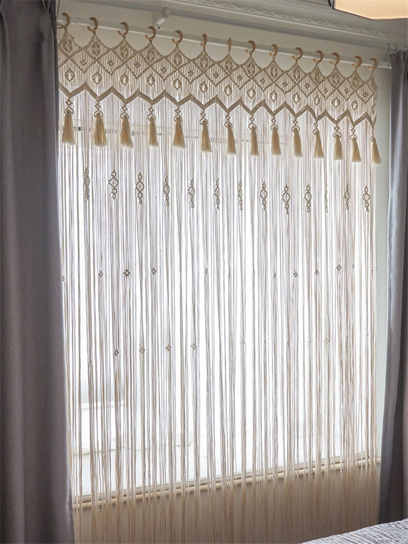 Hand-woven Bohemia Macrame Cot - Wedding Backdrop Curtain 评论和价格