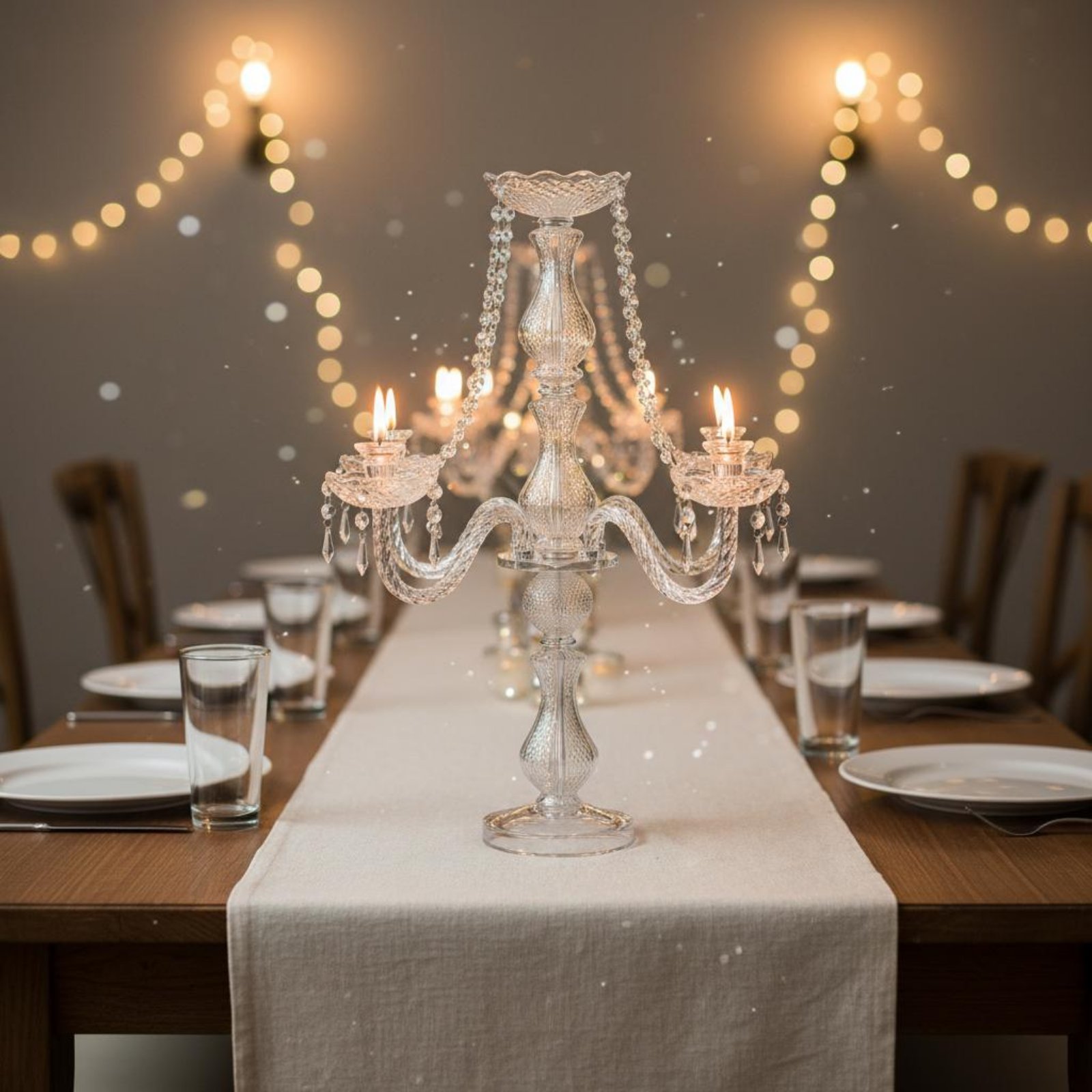 Crystal Candelabra Elegant Wed - Wedding Decoration Supply 评论和价格