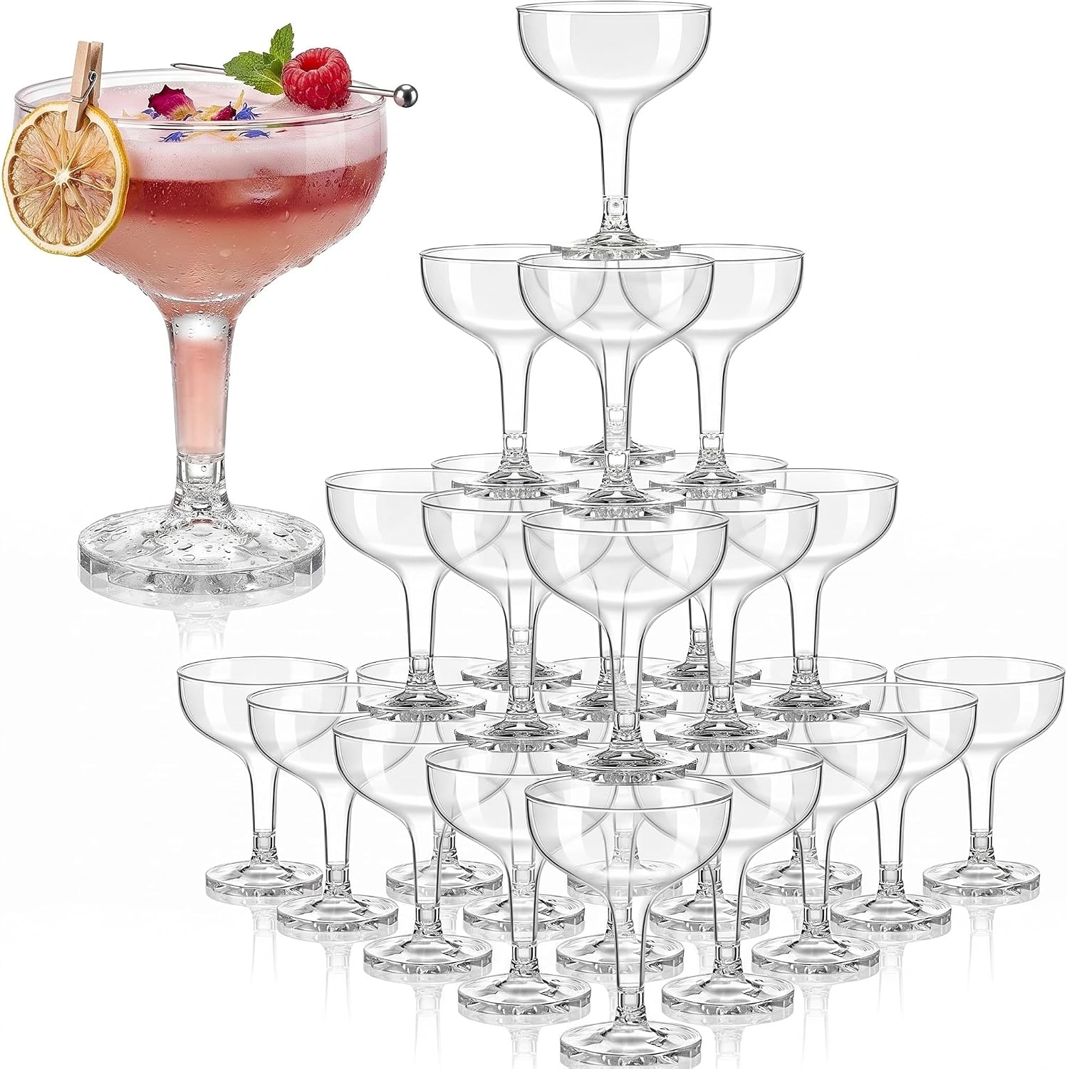 4-Tier Plastic Champagne Tower - Champagne Tower Set 评论和价格