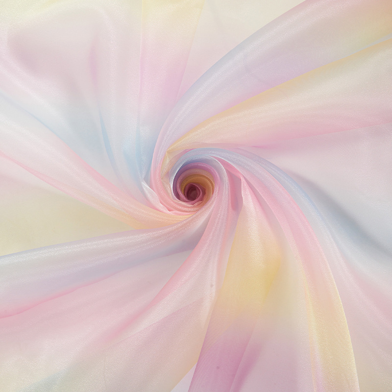 Dreamy Rainbow Gradient Organz - Wedding Backdrop Curtain 评论和价格