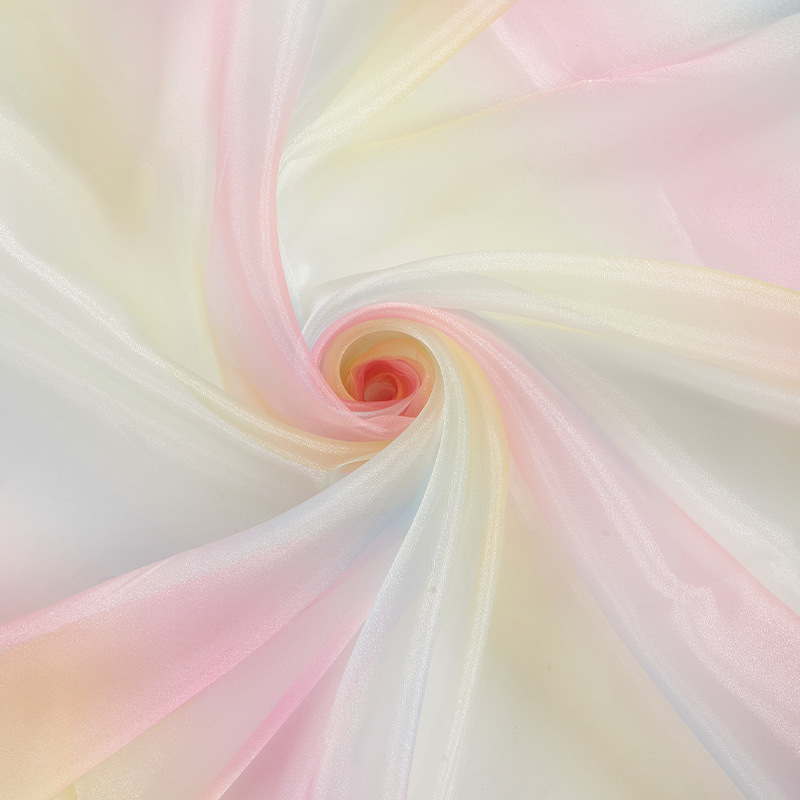 Dreamy Rainbow Gradient Organz - Wedding Backdrop Curtain 评论和价格