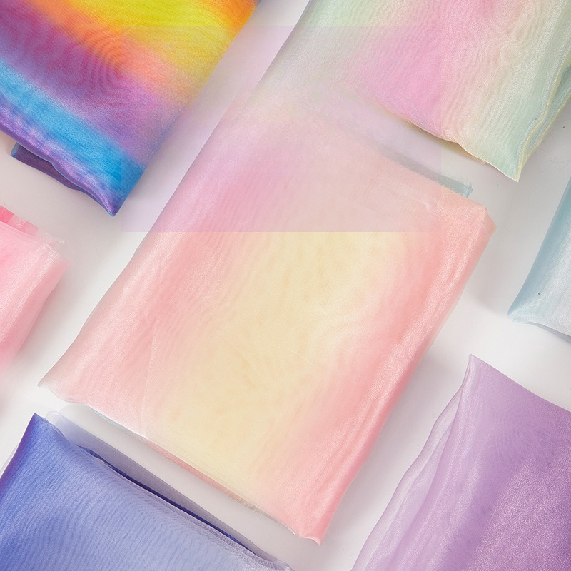 Dreamy Rainbow Gradient Organz - Wedding Backdrop Curtain 评论和价格