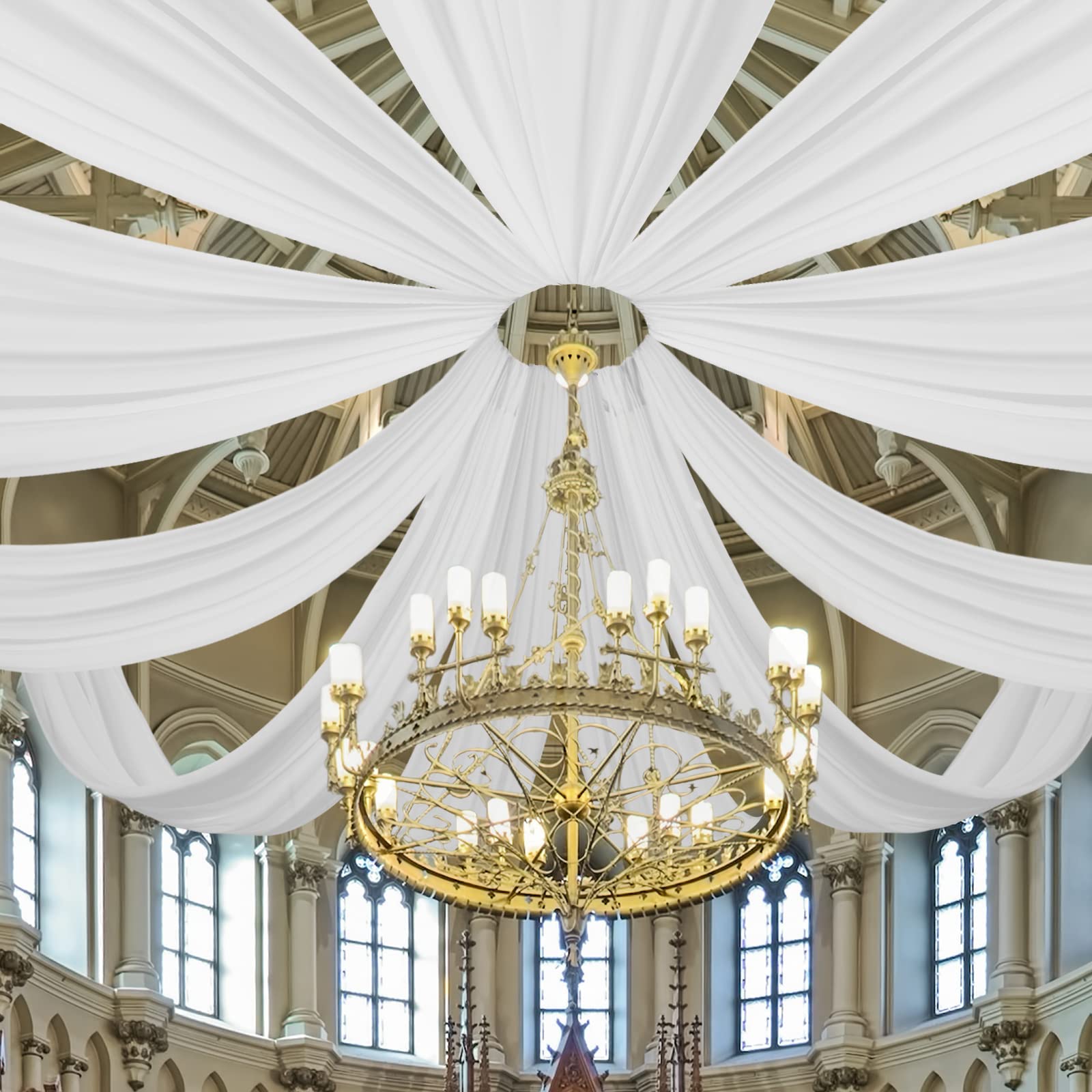Wedding Arch Ceiling Drape Roo - Wedding Backdrop Curtain 评论和价格