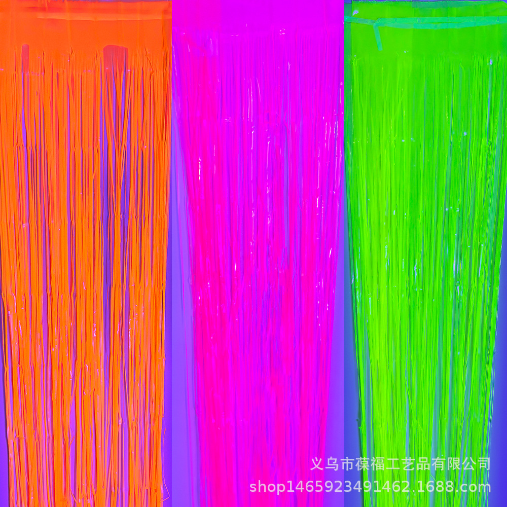 Multi-Color Glow in the Dark F - Wedding Backdrop Curtain 评论和价格