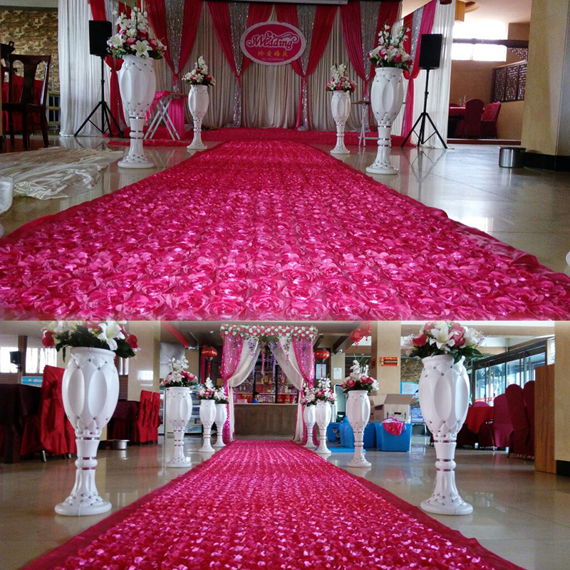 10Yard Satin Fabric 3D Rose Fl - Wedding Backdrop Curtain 评论和价格