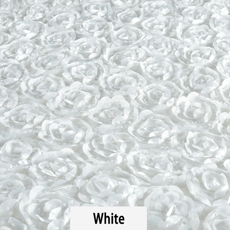 10Yard Satin Fabric 3D Rose Fl - Wedding Backdrop Curtain 评论和价格