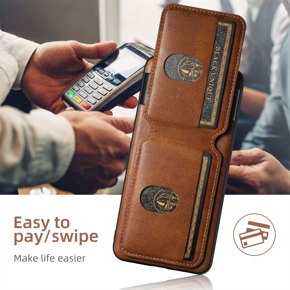 Luxury Wallet PU Leather Case  - Place Card Holder 评论和价格