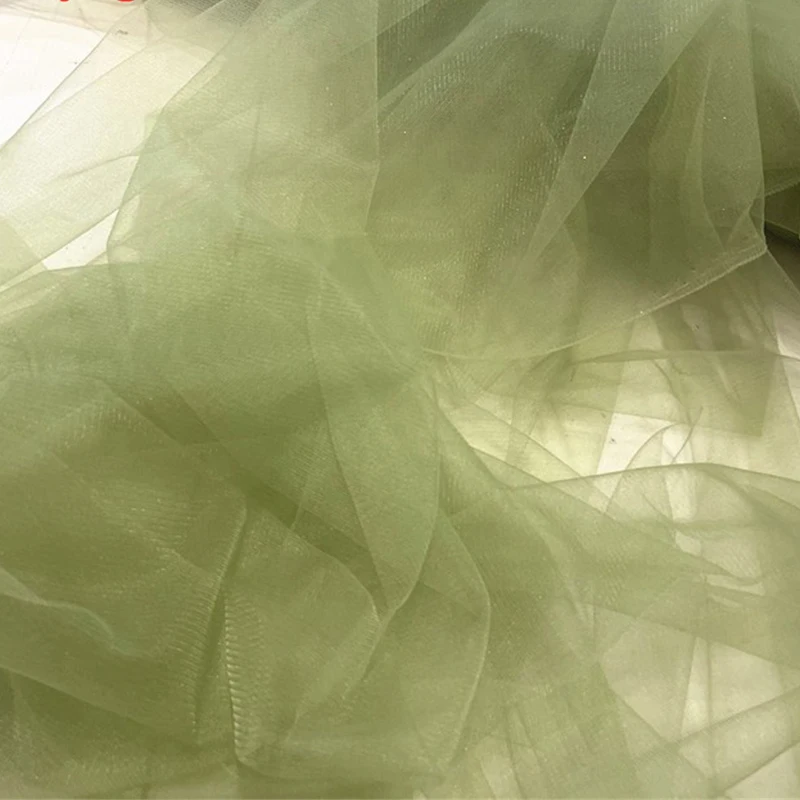 Vintage Green Stretch Tulle Fa - Wedding Backdrop Curtain 评论和价格