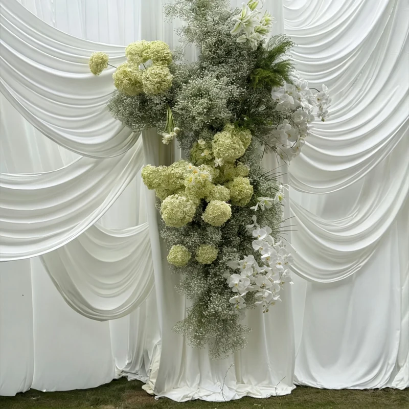 Red Coffee Pearlescent Champag - Wedding Backdrop Curtain 评论和价格