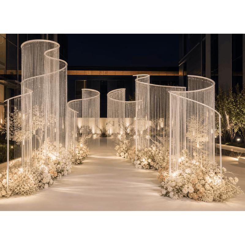 240-300 CM Tall Luxury  S Shap - Wedding Backdrop Curtain 评论和价格