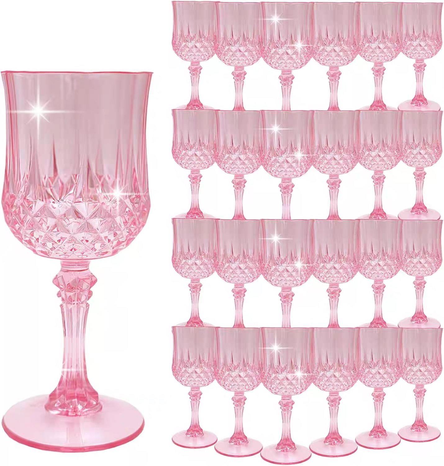 Acrylic champagne glasses, pla - Champagne Tower Set 评论和价格