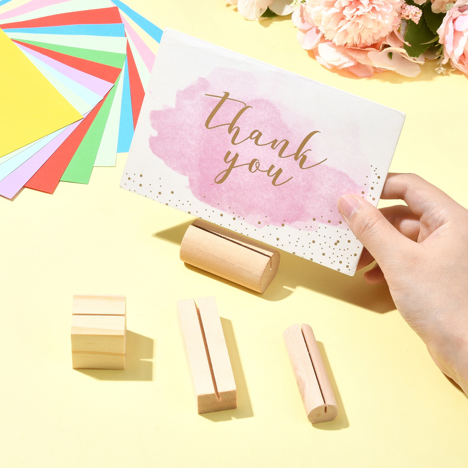 20Pcs 4 Styles Wooden Place Ca - Place Card Holder 评论和价格